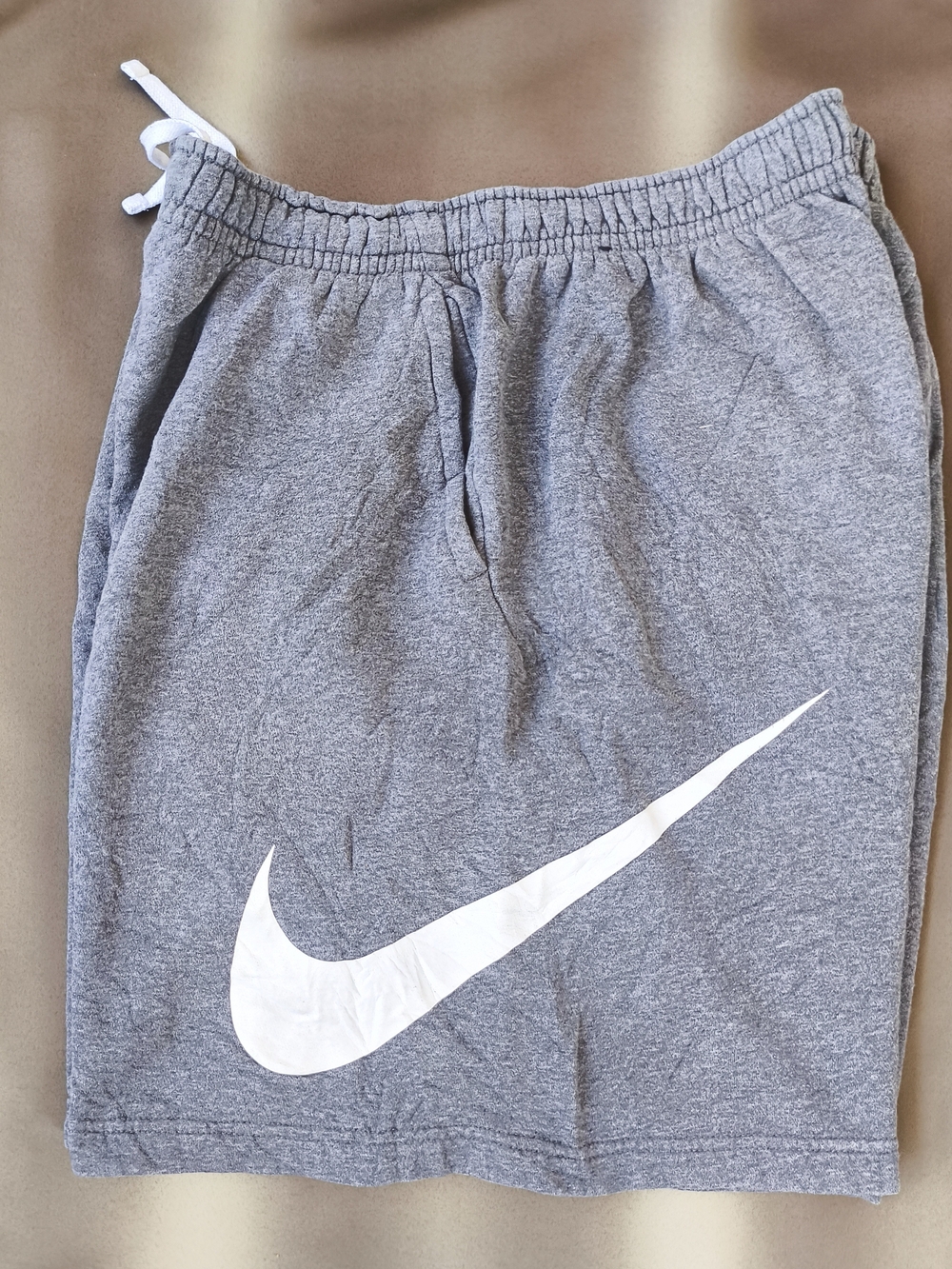 Nike Gray Big Swoosh Fleece Sweat Shorts Size XL